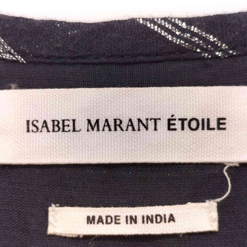 イザベルマランエトワール ISABEL MARANT ETOILE インド綿 ラメ ストライプ クロップド ワンピース レディース JPN:36