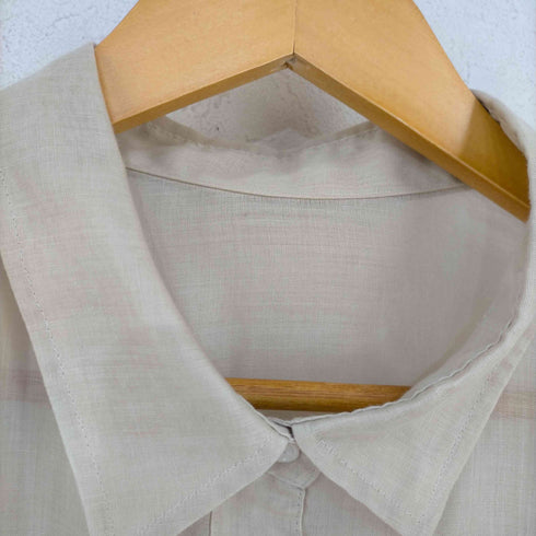 ユナイテッドアローズグリーンレーベルリラクシング UNITED ARROWS green label relaxing スリット スリーブ シアー オーバーシャツ レディース