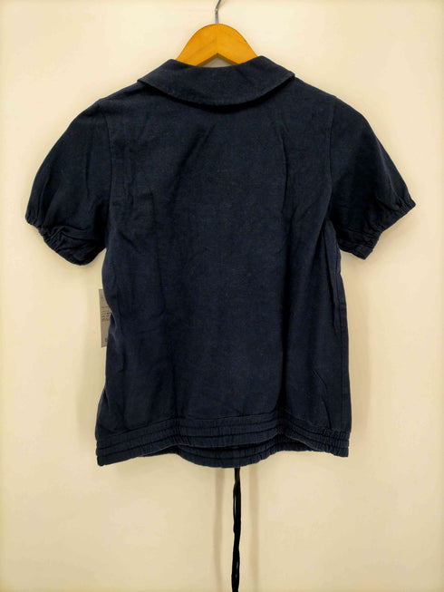 トリココムデギャルソン tricot COMME des GARCONS 03SS AD2002 丸襟 リブギャザー S/S シャツ レディース