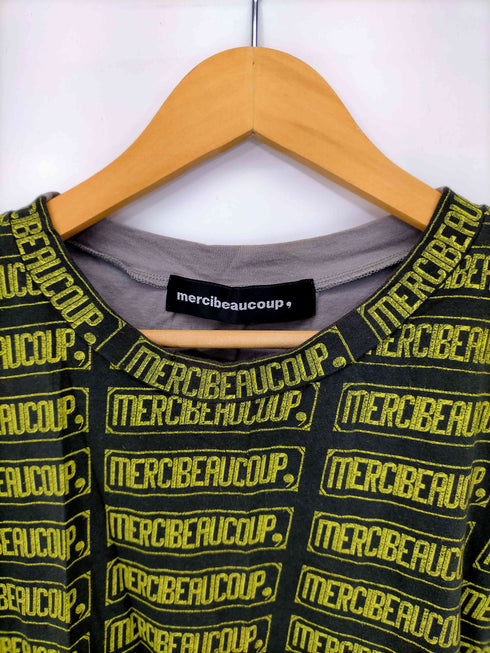 メルシーボークー mercibeaucoup 総柄プリント クルーネック Tシャツ レディース 3
