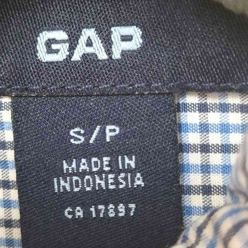ギャップ Gap 00s チェック レギュラーカラーシャツ メンズ JPN:S