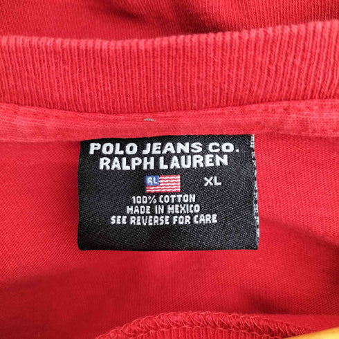 ポロジーンズカンパニーラルフローレン POLO JEANS COMPANY RALPH LAUREN 90s ロゴプリントクルーネックTシャツ メンズ JPN:XL