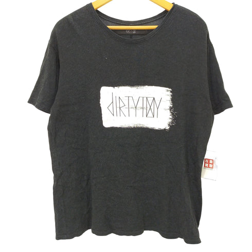 dirtytoy フロントプリントクルーネックTシャツ メンズ L