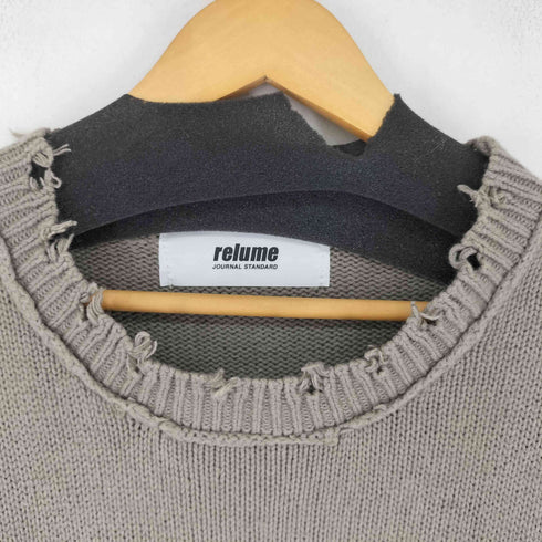 ジャーナルスタンダードレリューム JOURNAL STANDARD relume ダメージ レイヤードニット メンズ JPN:L