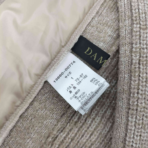 ダーマコレクション DAMA collection キルティング切替 ラメニットロングカーディガン レディース JPN:1
