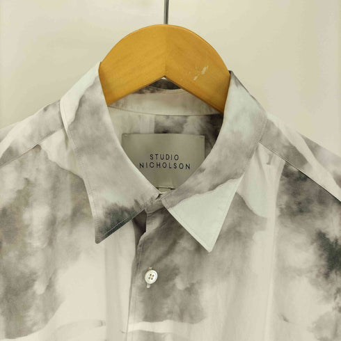 スタジオニコルソン STUDIO NICHOLSON 20SS PRINTED TWILL COTTON OVERSIZED SHORT SLEEVE SHIRT メンズ import:XS
