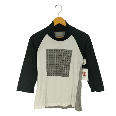 コムデギャルソンオムオム COMME des GARCONS HOMME HOMME プリント加工 だまし絵 スタッズ スイッチングカラー ラグランスリーブ カットソー メンズ JPN:XS