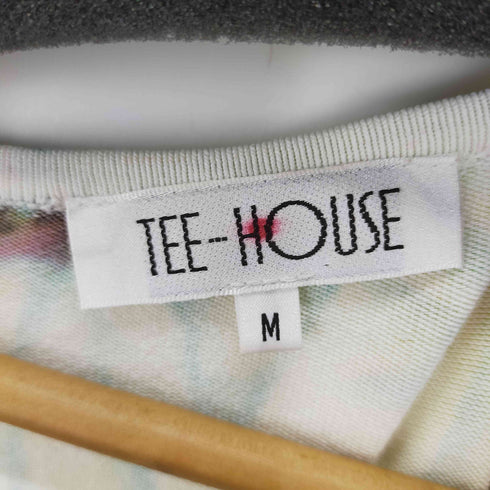 ティー ハウス TEE HOUSE 総柄ニット地カットソー スパンコール レオパード タイガー ヒョウ 豹 虎 レディース JPN:M