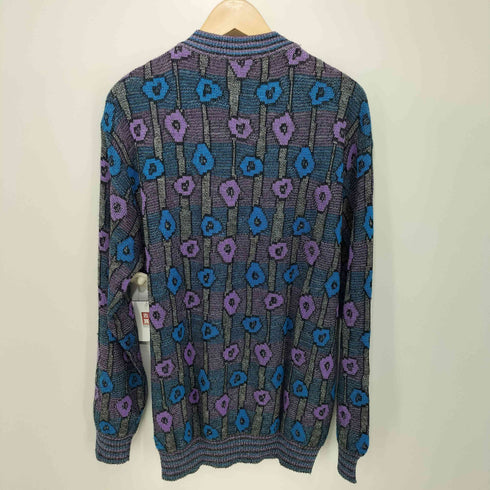 プロントウォモ PRONTO UOMO 80-90s MADE IN ITALY 総柄コットンニット レーヨン メンズ import:XXL