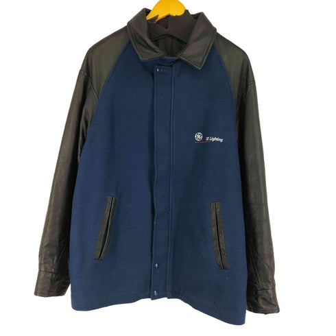 カナダ スポーツウェアー CANADA SPORTSWEAR CO. カナダ製 レザー切替 スタジアムジャンパー メンズ JPN:XL
