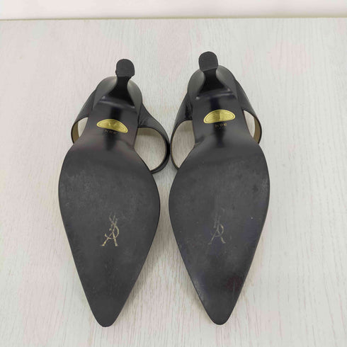 イヴサンローラン Yves Saint Laurent ライトストーンヒールパンプス レディース EUR:36