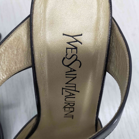 イヴサンローラン Yves Saint Laurent ライトストーンヒールパンプス レディース EUR:36
