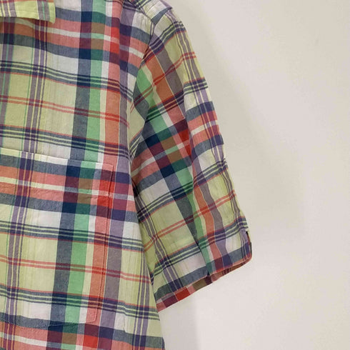 ポロバイラルフローレン Polo by RALPH LAUREN マドラスチェック柄 開襟 半袖シャツ メンズ import:M