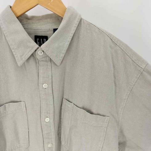 ギャップ Gap 90S オールド デカタグ ダブル ワークポケット L/S シャツ メンズ import:L