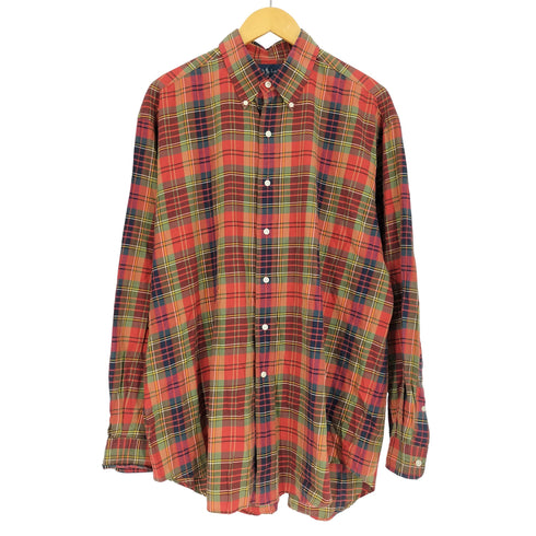 ラルフローレン RALPH LAUREN BLAKE ポニー刺繍 チェック ボタンダウン L/S シャツ メンズ import:L