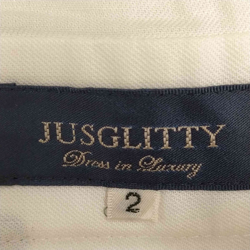 ジャスグリッティー JUSGLITTY ドット ベルト付フレアスカート レディース 2