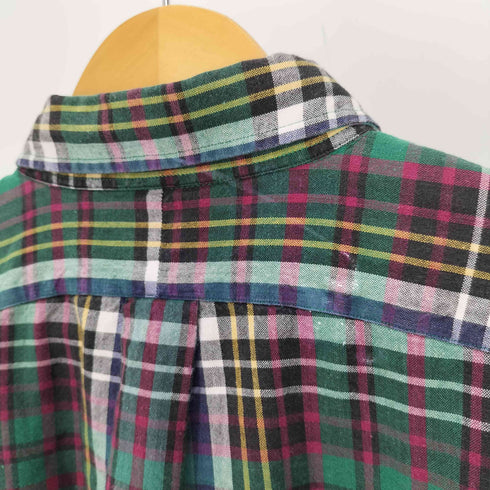 ラルフローレン RALPH LAUREN 外付けタグ ポニー刺繍 チェック ボタンダウン L/S シャツ メンズ import:L