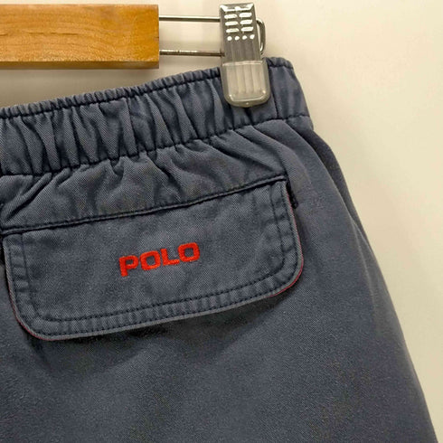ポロバイラルフローレン Polo by RALPH LAUREN 三角タグ 裾ポニー ナス紺 イージー ショートパンツ メンズ JPN:L