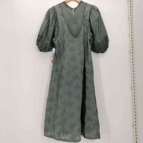 ヴィンテージ コットン レース 花柄 S/S ワンピース レディース