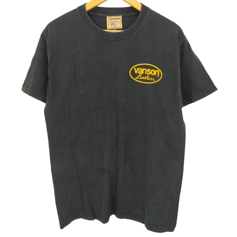 バンソン VANSON バックプリントクルーネックTシャツ メンズ M