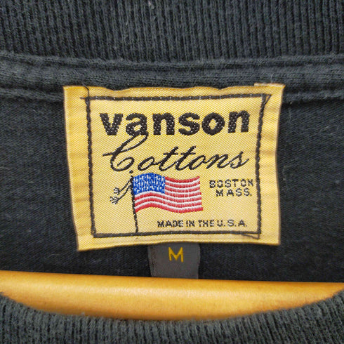 バンソン VANSON バックプリントクルーネックTシャツ メンズ M