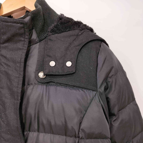 バナナリパブリック BANANA REPUBLIC 素材切替 ファーフード ダウンコート レディース import:S