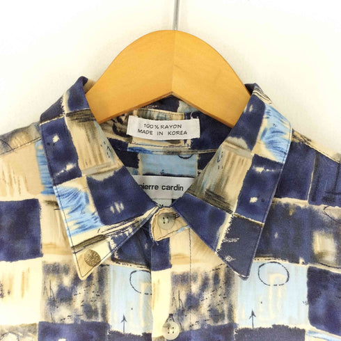 ピエールカルダン pierre cardin 韓国製 総柄レーヨンシャツ メンズ JPN:M