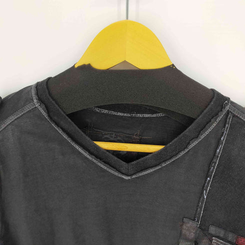 マリテフランソワジルボー MARITHE FRANCOIS GIRBAUD 再構築 異素材切替 Tシャツ レディース JPN:M