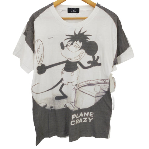 カバンドズッカ CABANE de ZUCCa キャラクタープリント クルーネック ショートスリーブTシャツ メンズ JPN:M