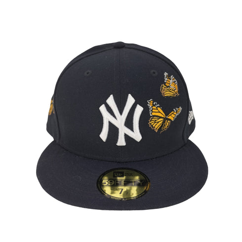ニューエラ NEW ERA 59FIFTY バタフライ 蝶 刺繍 MLBチームロゴ キャップ メンズ 59.6cm