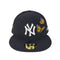 ニューエラ NEW ERA 59FIFTY バタフライ 蝶 刺繍 MLBチームロゴ キャップ メンズ 59.6cm