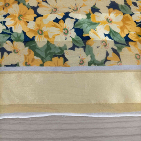 イヴサンローラン Yves Saint Laurent 花柄シルクスカーフ レディース