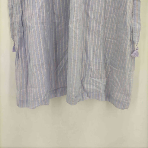 ヌキテパ NE QUITTEZ PAS Cotton Lurex Stripe Frill Sleeve Dress レディース FREE