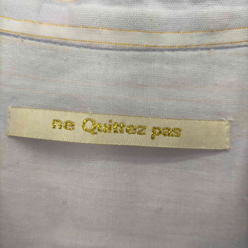 ヌキテパ NE QUITTEZ PAS Cotton Lurex Stripe Frill Sleeve Dress レディース FREE