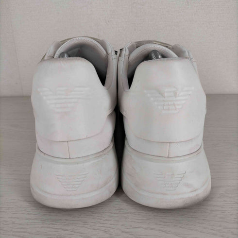 エンポリオアルマーニ EMPORIO ARMANI Eagle Logo Patch Sneakers ベルテッド レザーローカットスニーカー メンズ uk9