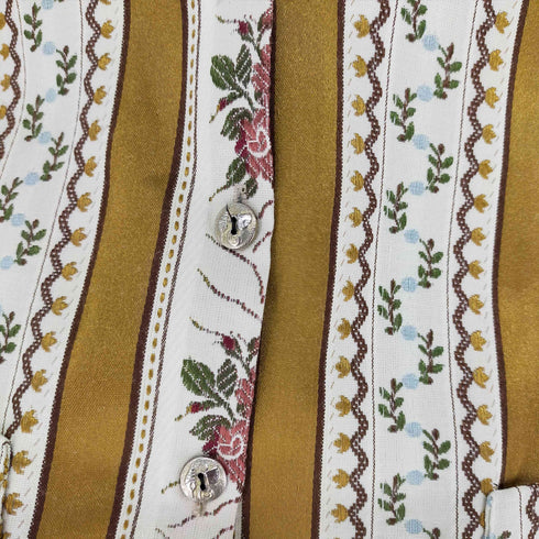 oc club 花柄刺繍ベスト 薔薇 光沢 レディース