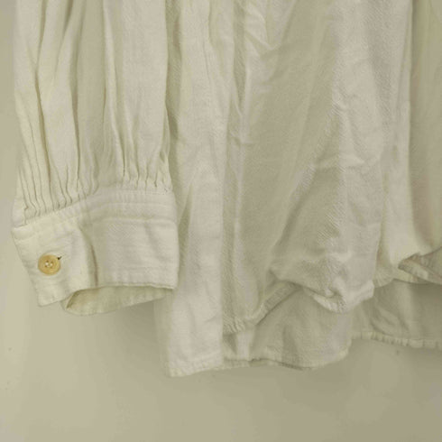フルギ The J.PETERMAN COMPANY バンドカラー フロントギャザー プルオーバー スモック シャツ メンズ import:M