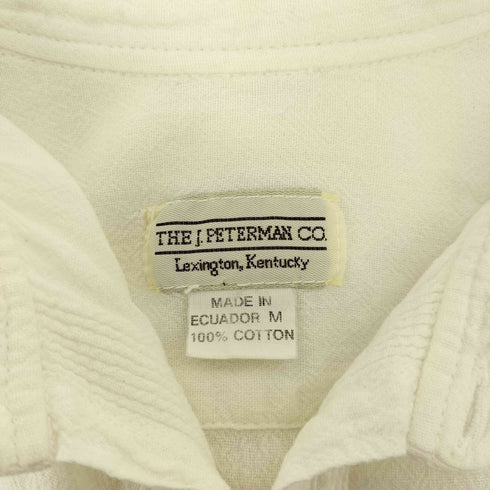 フルギ The J.PETERMAN COMPANY バンドカラー フロントギャザー プルオーバー スモック シャツ メンズ import:M