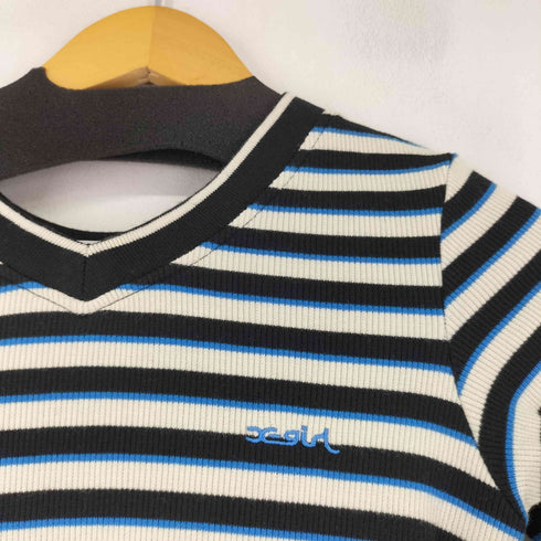 エックスガール X-girl 23SS MULTI STRIPE COMPACT TOP レディース JPN:S