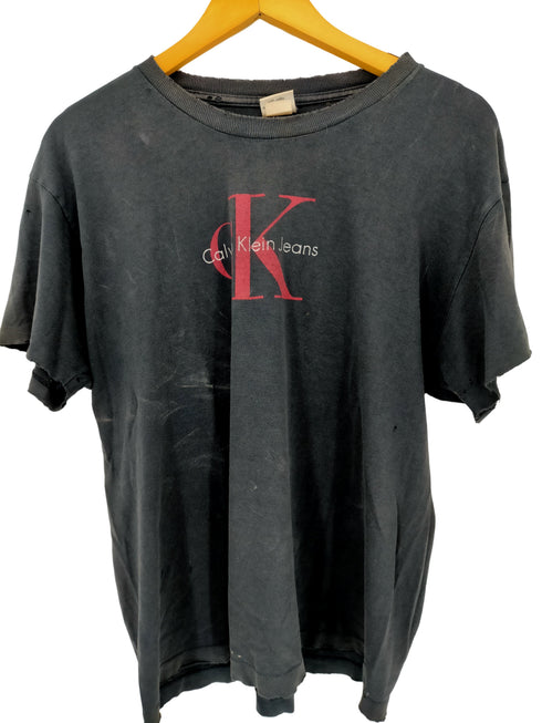 カルバンクラインジーンズ Calvin Klein Jeans 90S USA製 ロゴプリント S/S TシャツTシャツ メンズ JPN:L