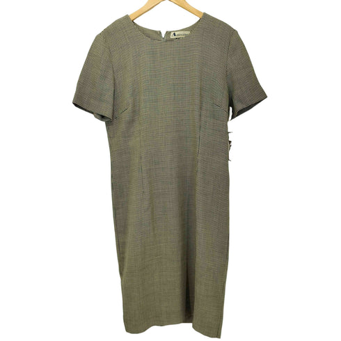 アクアスキュータム AQUASCUTUM 総柄モノクロ半袖ワンピース レディース JPN:11号