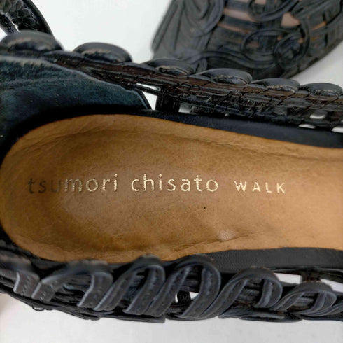 ツモリチサトウォーク tsumori chisato walk レザー編みパンプス レディース JPN:23