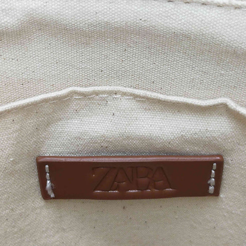 ザラ ZARA キャンバスミニトート レディース M