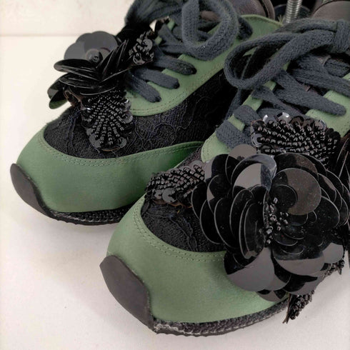 カートジェイガー KURT GEIGER スパンコール レース装飾 スニーカー レディース EUR:35
