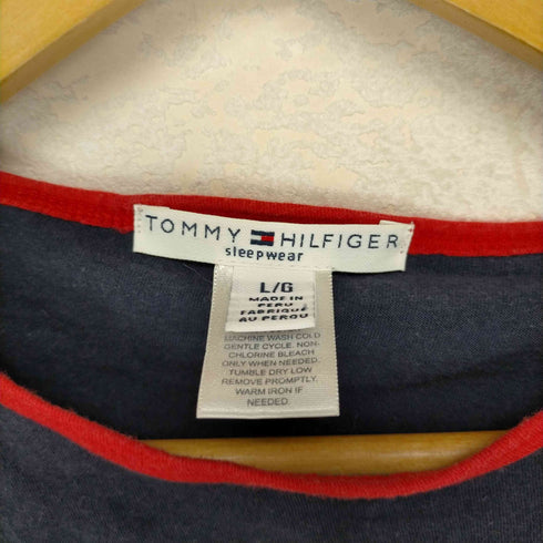 トミーヒルフィガー TOMMY HILFIGER フロントプリントリンガーS/S TEE レディース JPN:L