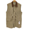 バナナリパブリック BANANA REPUBLIC 90s SAFARI&TRAVEL CLOTHIG レザー切替 マルチポケット ゴム引きベスト メンズ import:S