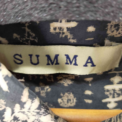 SUMMA 総柄半袖シャツ S/Sシャツ シルク100% メンズ XL