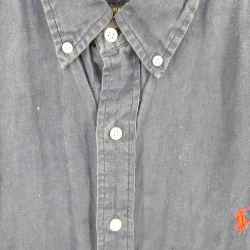 ラルフローレン RALPH LAUREN SLIM FIT ポニー刺繍 リネン BDシャツ メンズ import:L