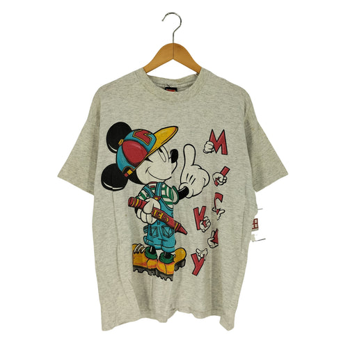シングルステッチ フロントキャラクタープリント クルーネックTシャツ メンズ