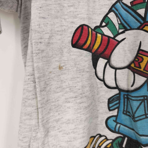 シングルステッチ フロントキャラクタープリント クルーネックTシャツ メンズ